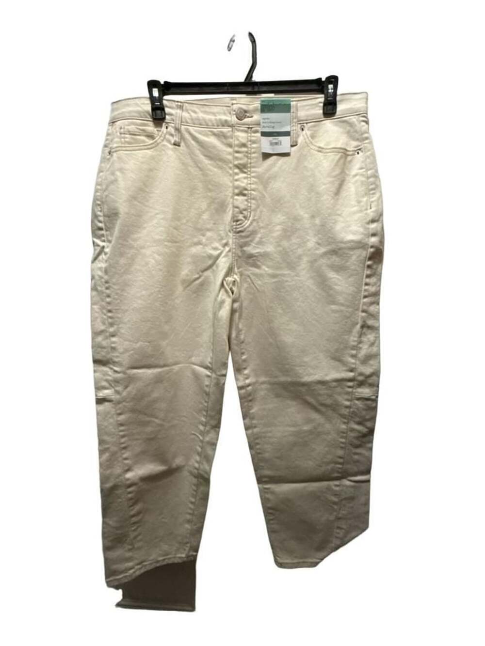 Terra & Sky Barrel Jean Size 16W High Rise Cream Gianna Wash